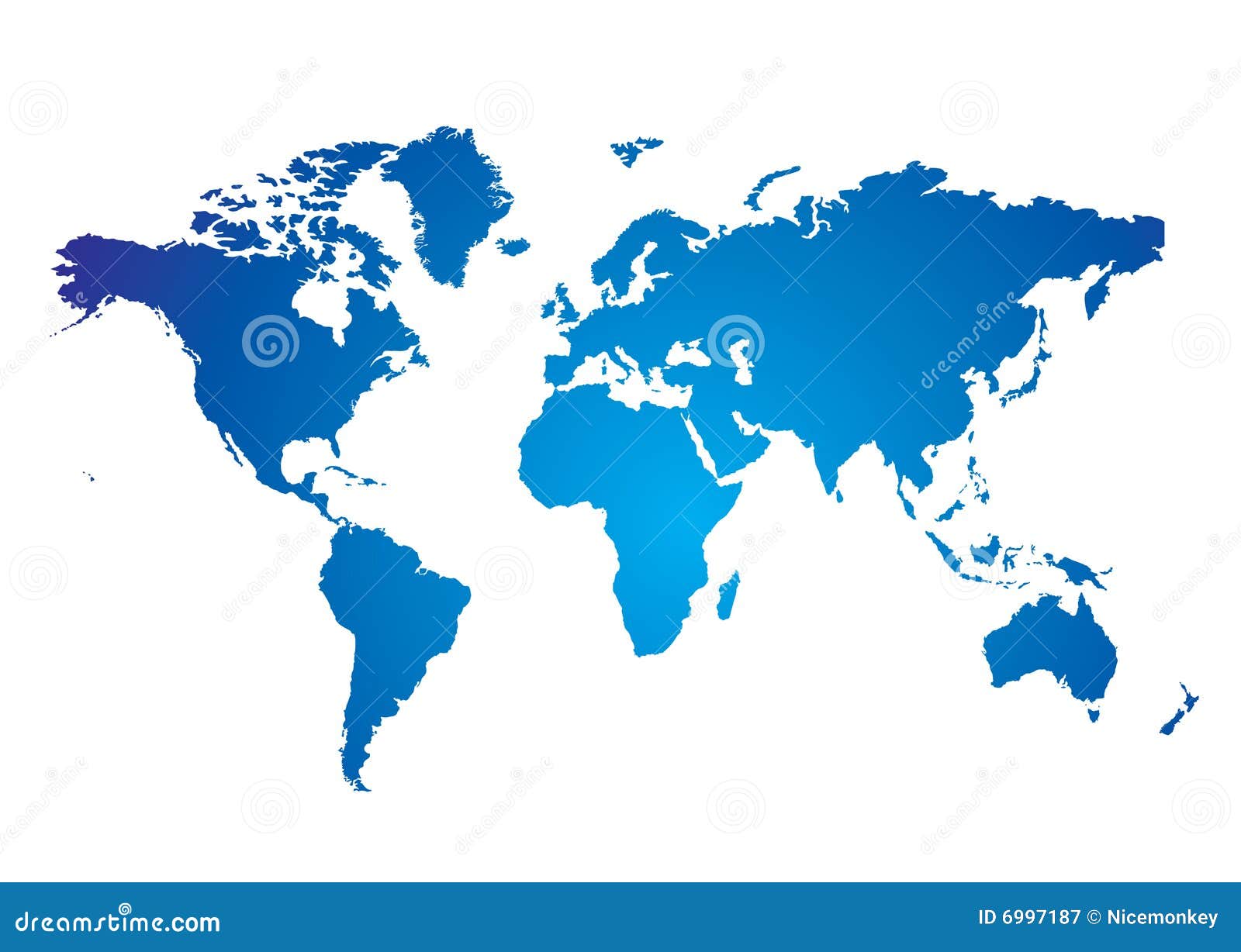 World Map Blue Royalty Free Stock Photography Image 6997187