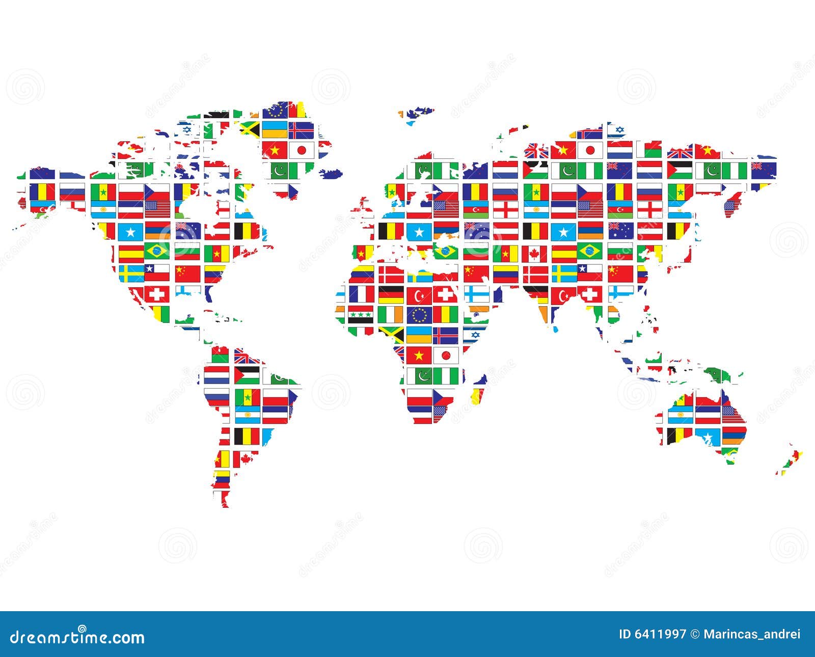 Map Of The World With Country Flags United States Map