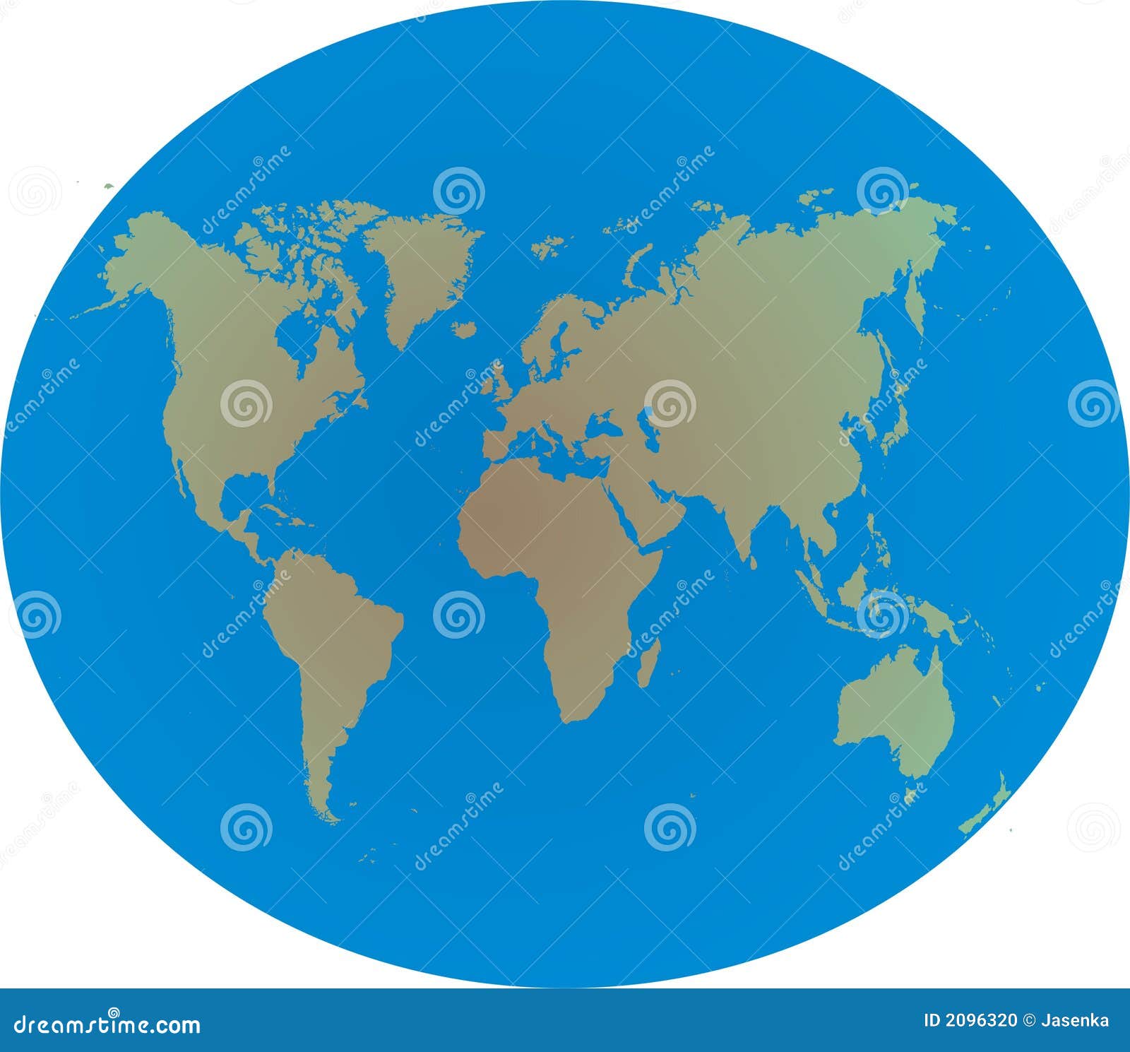 World Map On Globe Stock Photo - Image: 2096320