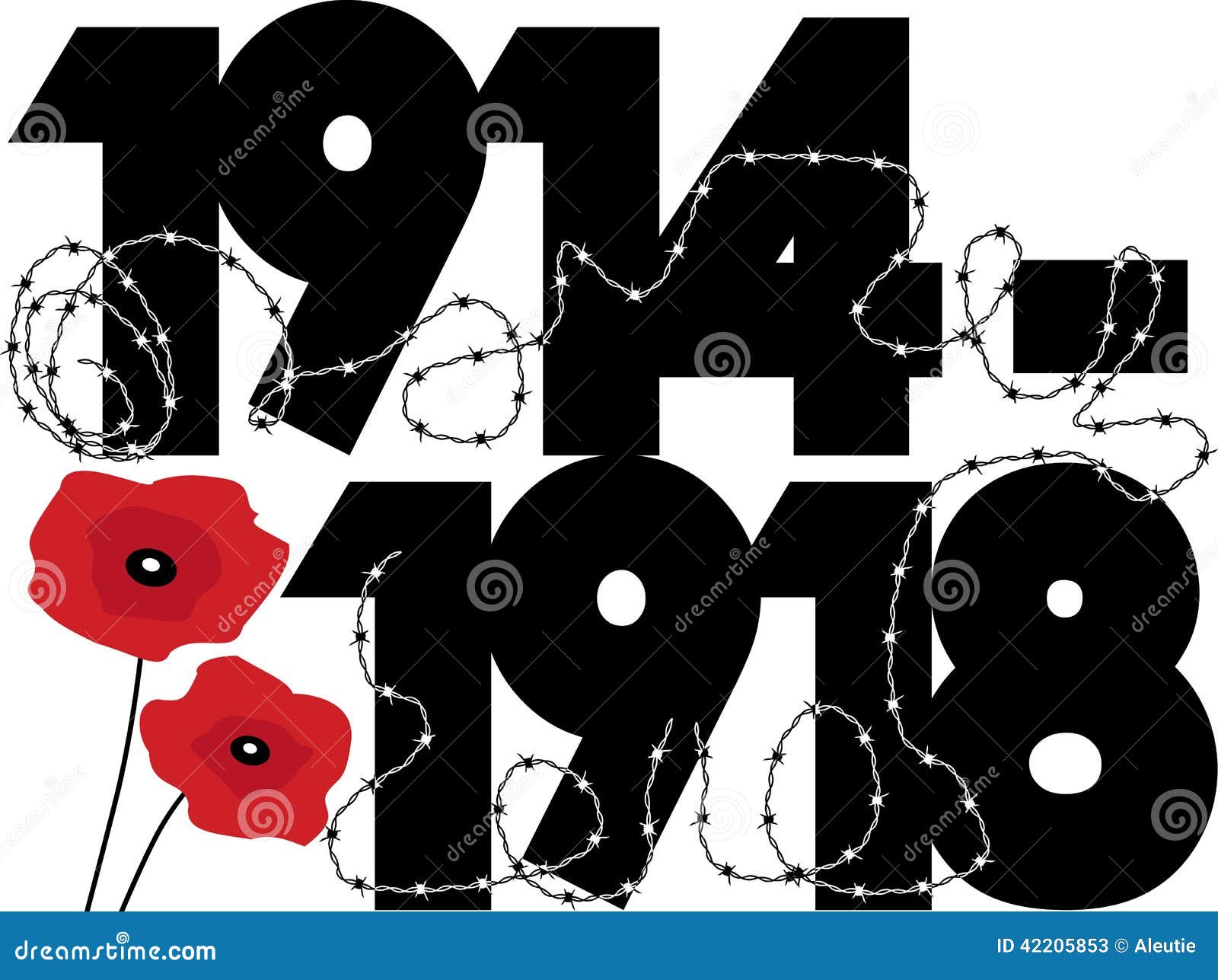 First World War Dates In Stained Glass Stock Photo - Image: 42051457