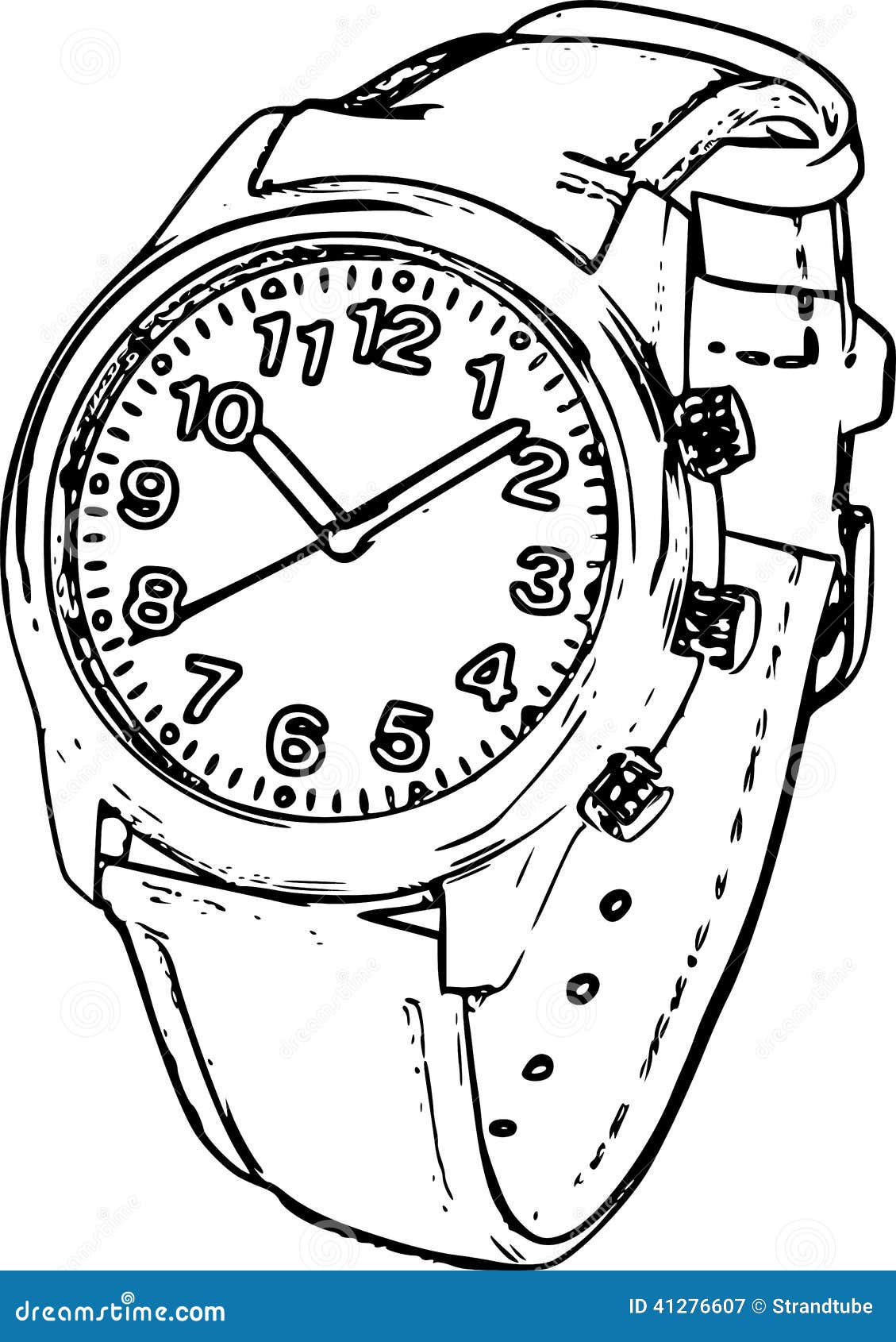 wrist watch clipart black and white - photo #8