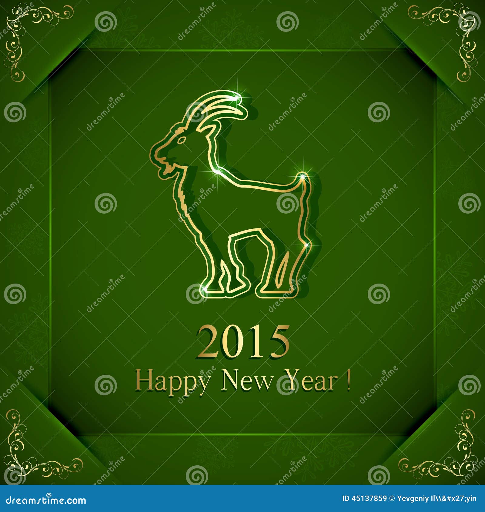 new year 2015 green goat year of the goat stock vector image 45137859 new year 2015 green goat year of the goat stock vector image 45137859