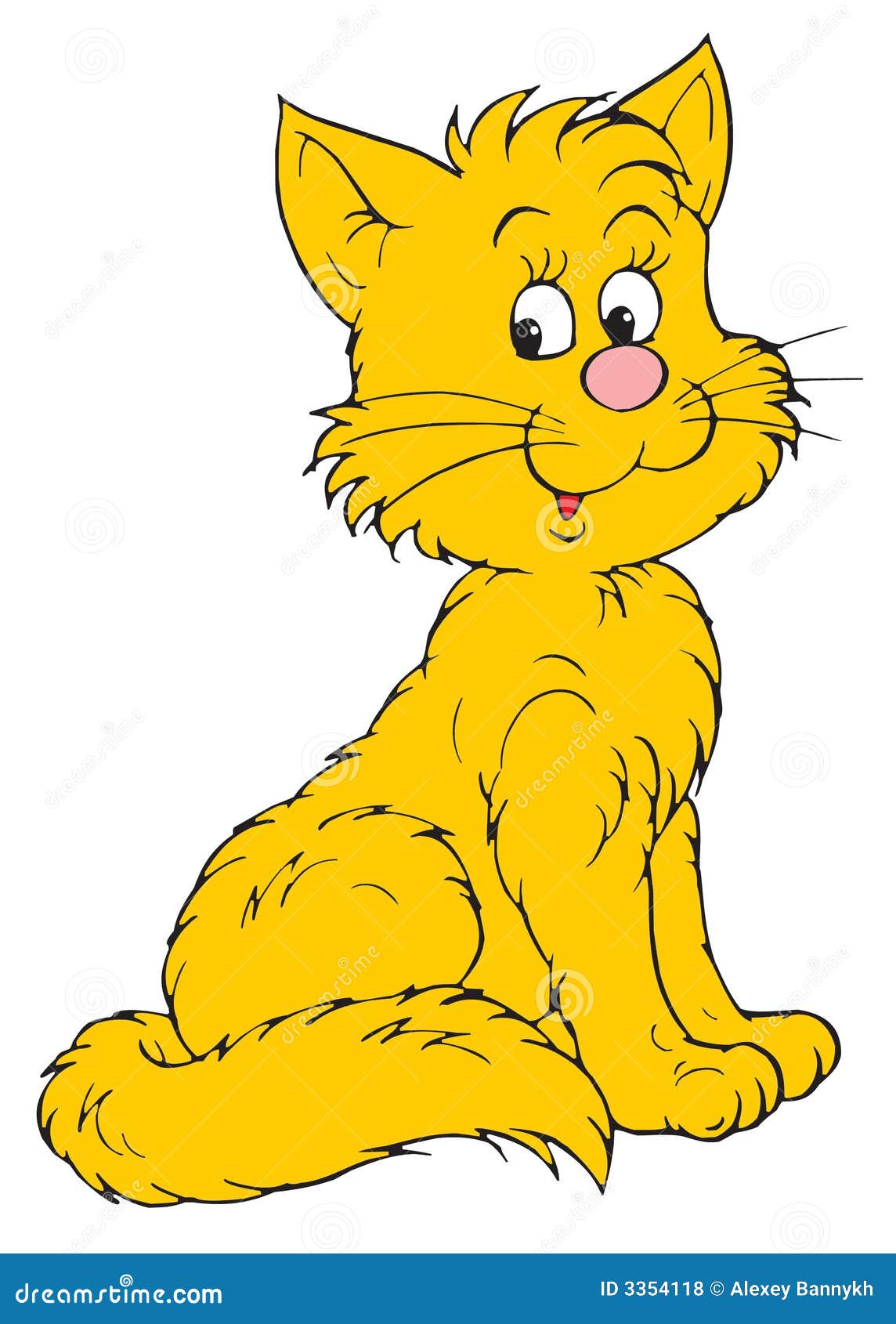 yellow cat clipart - photo #11