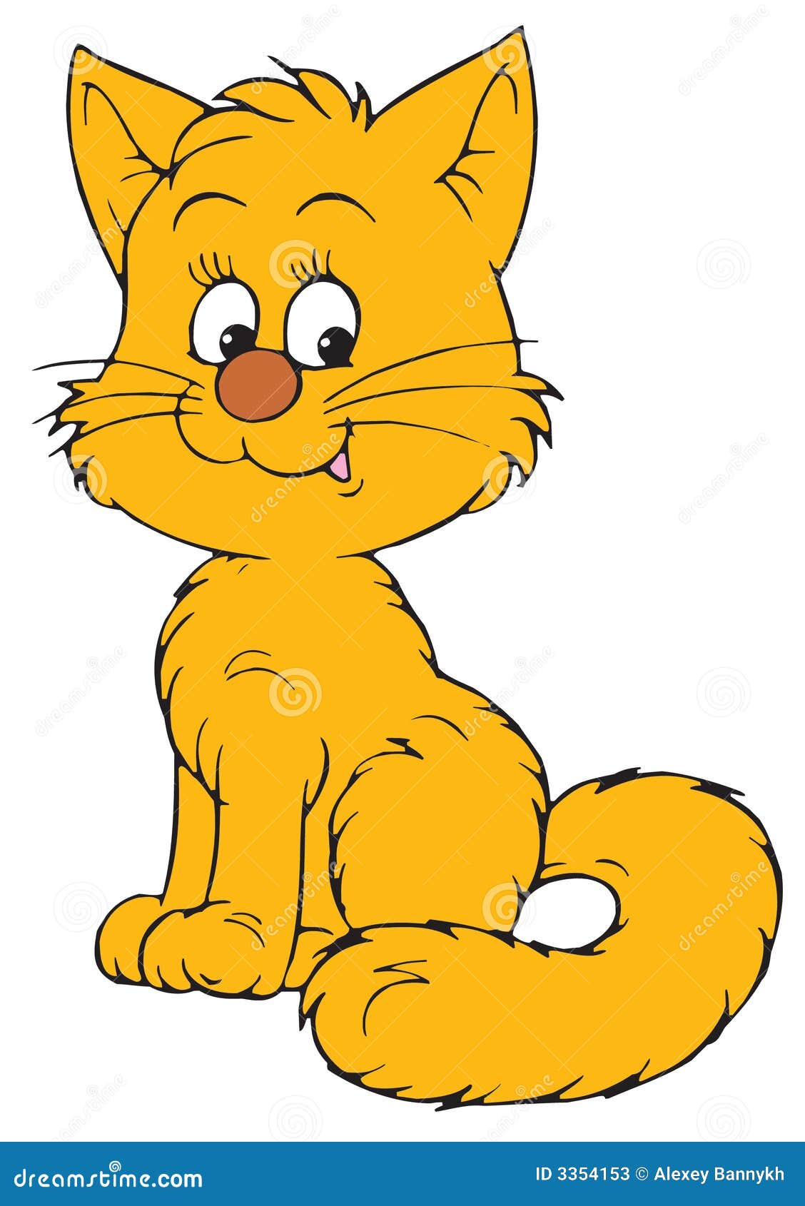 yellow cat clipart - photo #30