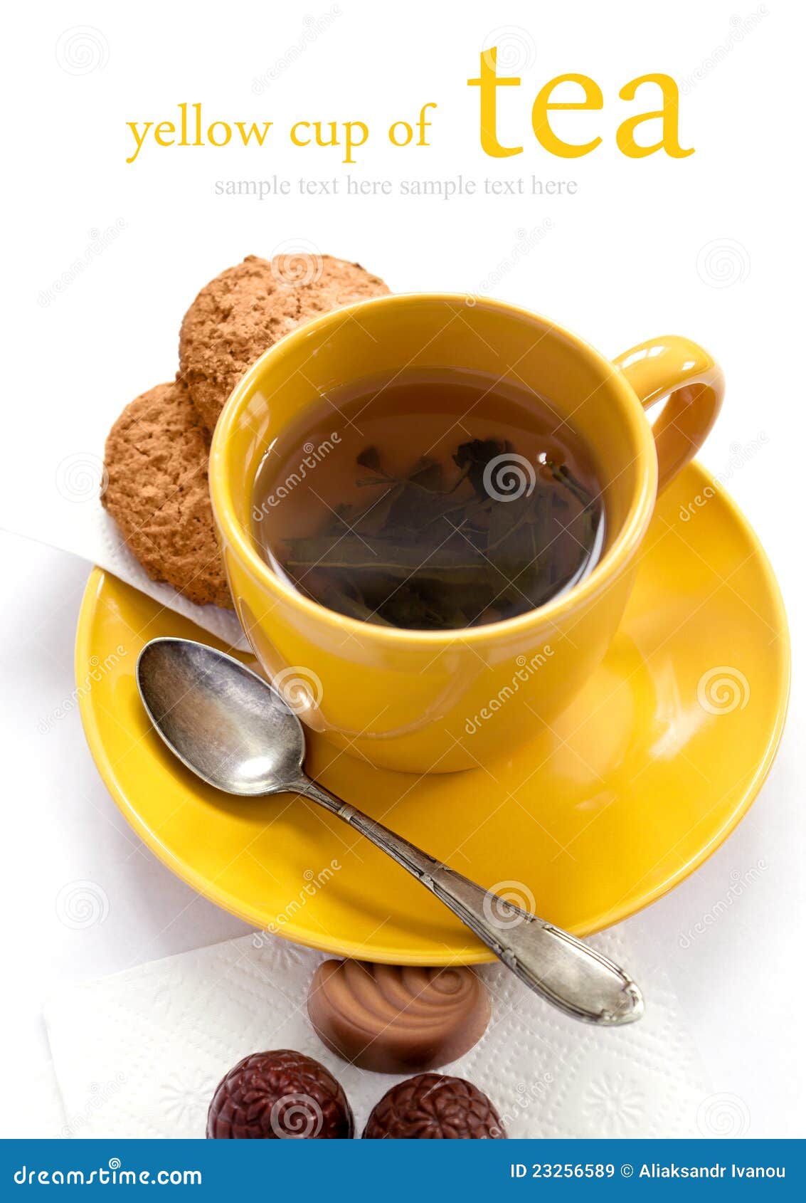 Yellow Cup Of Tea. Royalty Free Stock Images - Image: 23256589