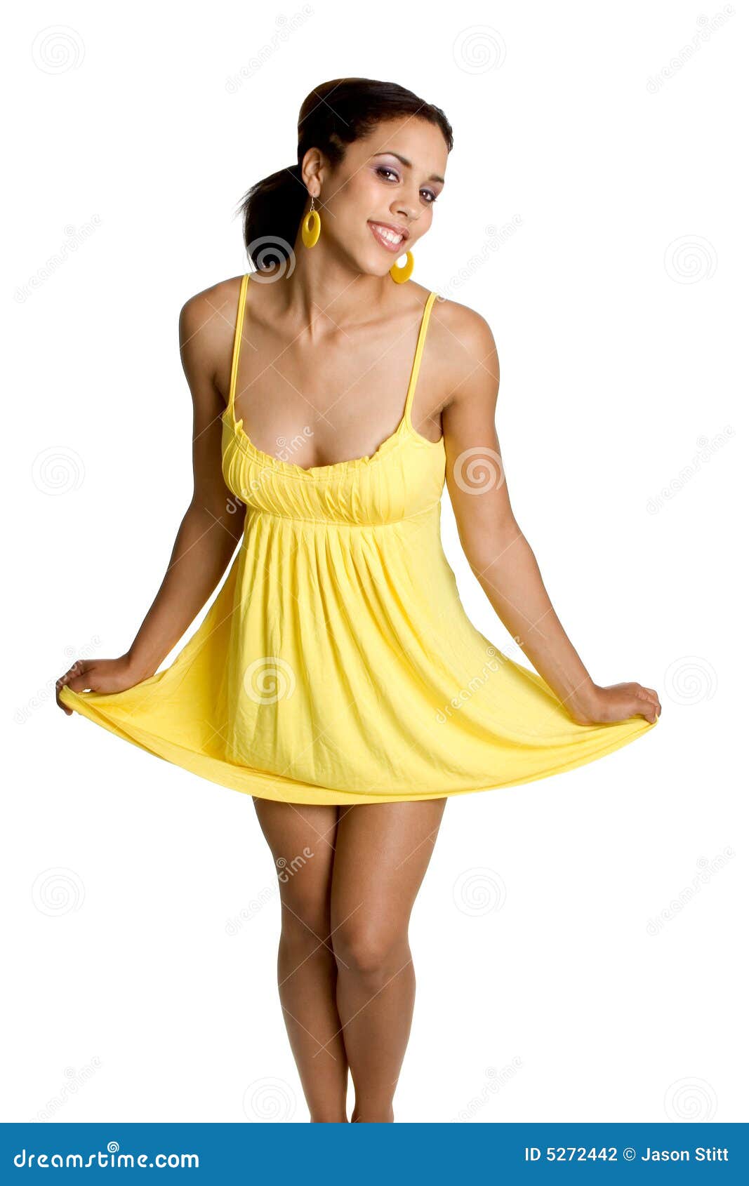 Stock Photography: Yellow Dress Woman