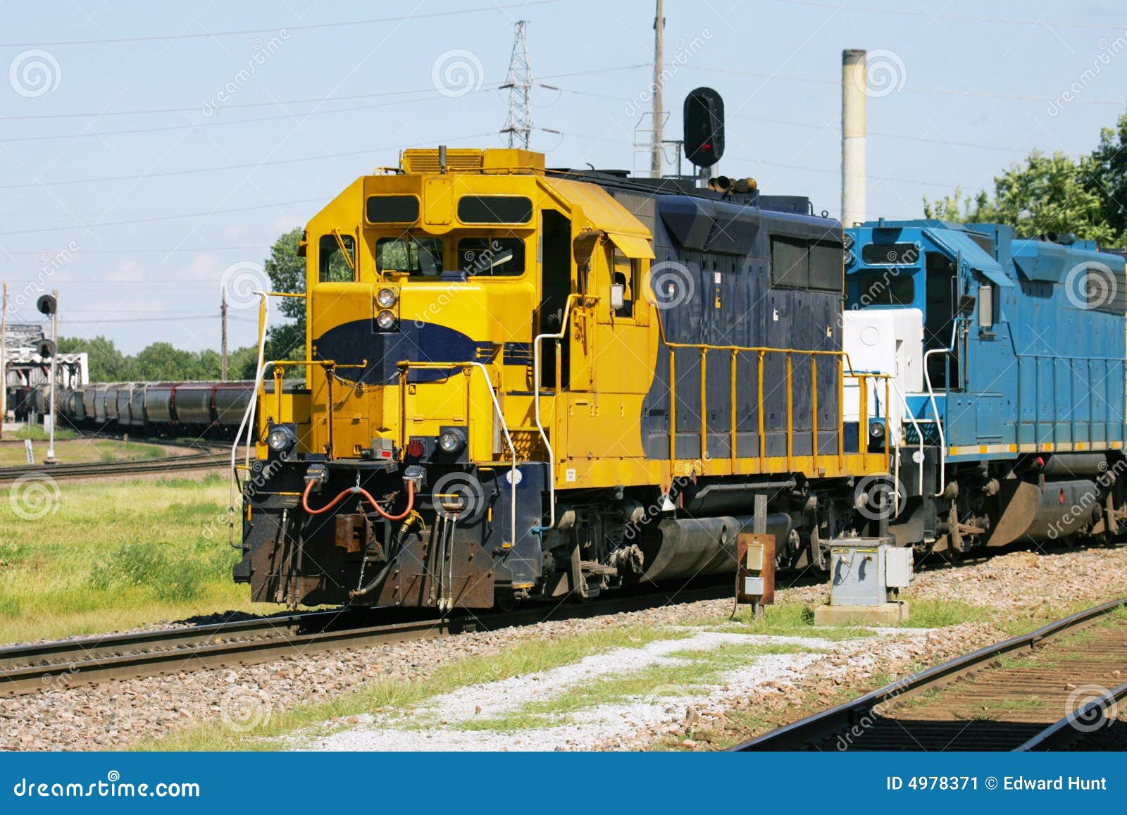 Yellow Freight Train Stock Image - Image: 4978371
