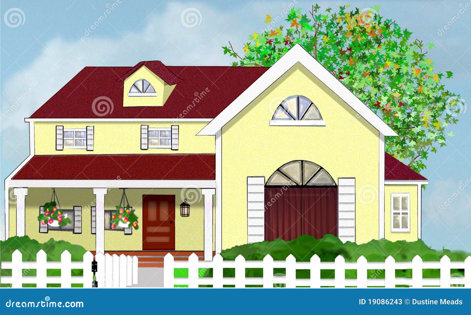 house with fence clip art - photo #23