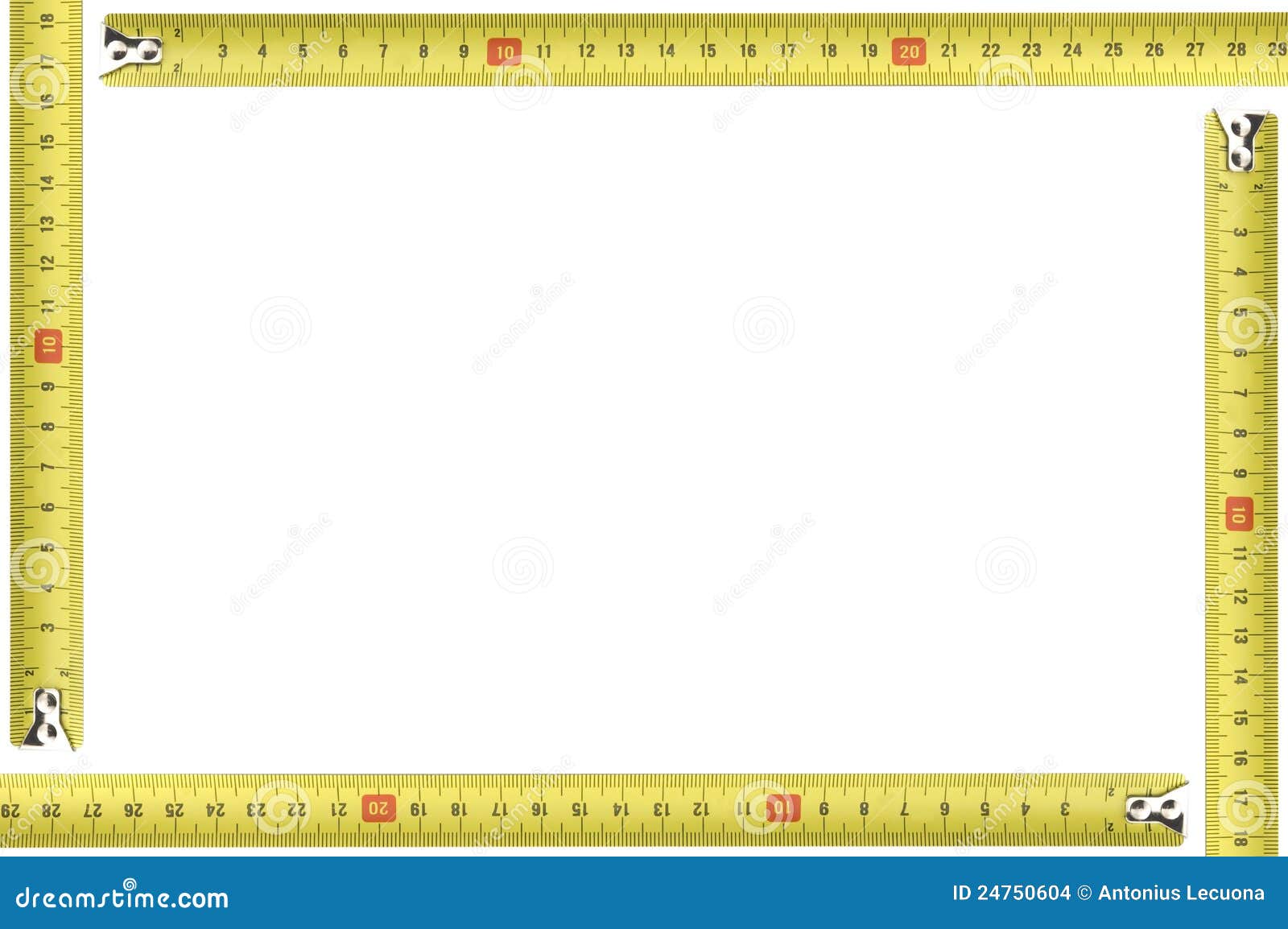 Yellow Measuring Tool Picture Frame Stock Images Image