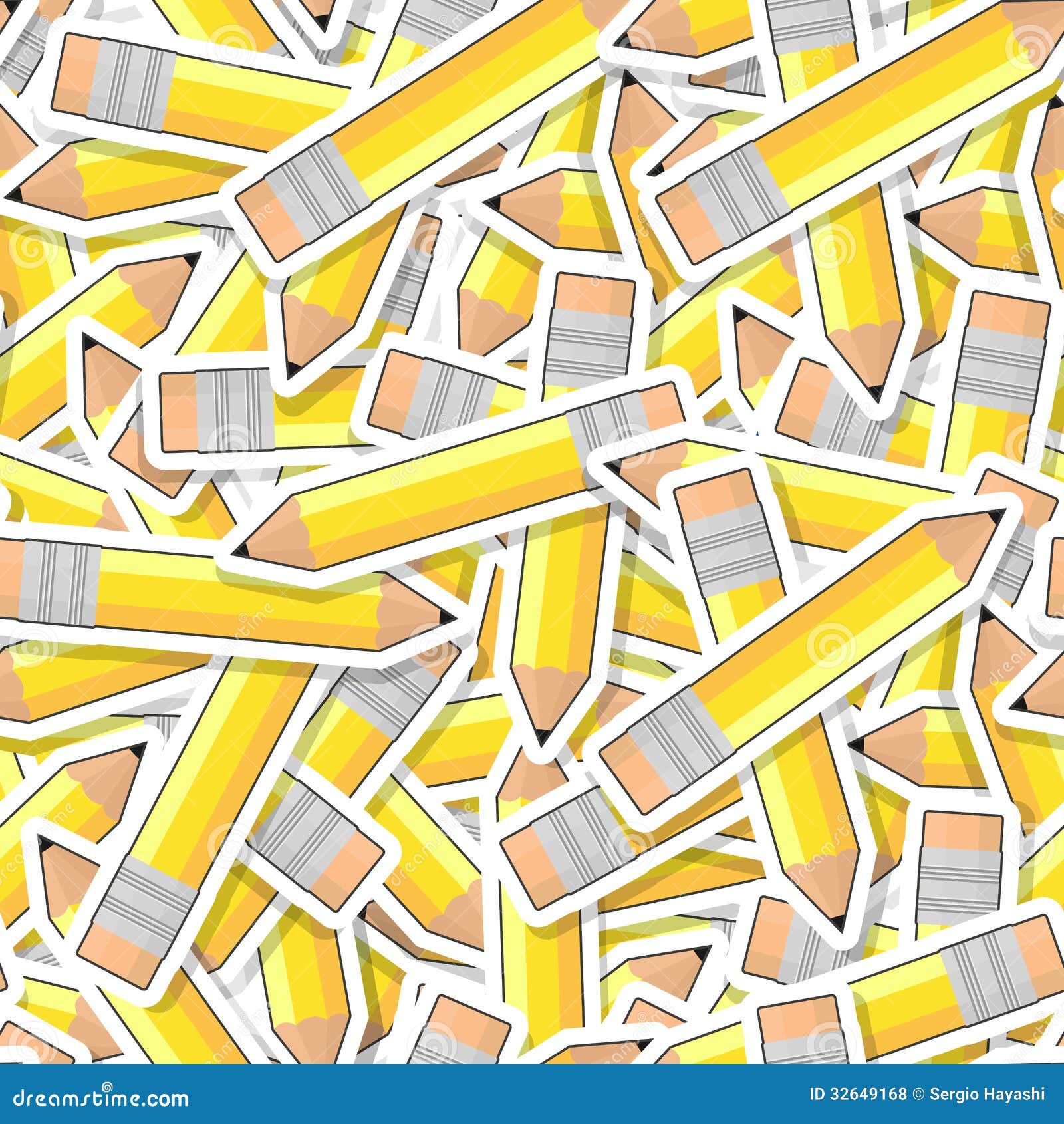 Seamless Pencils Patterns Yellow Pencils Seamless Pattern Royalty Free Stock Photos