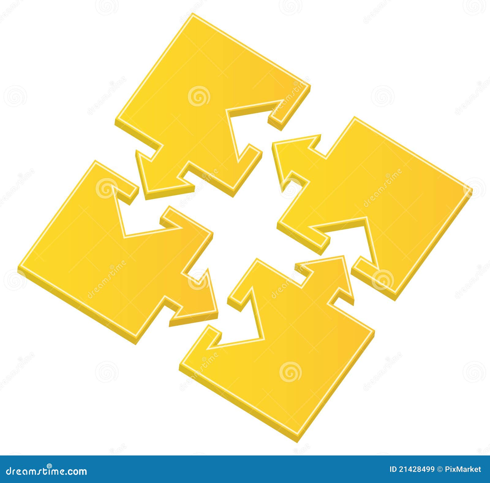 Yellow Puzzle Pieces Royalty Free Stock Images - Image: 21428499