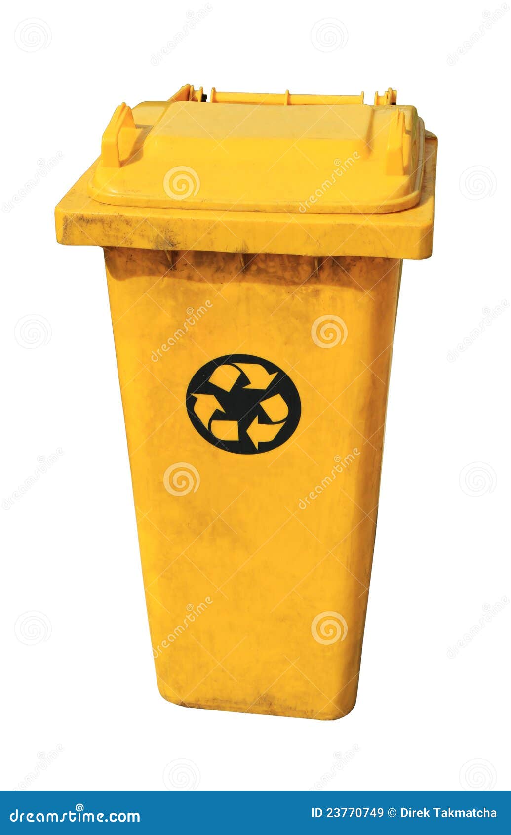 Yellow Recycle Bin Royalty Free Stock Images - Image: 23770749

