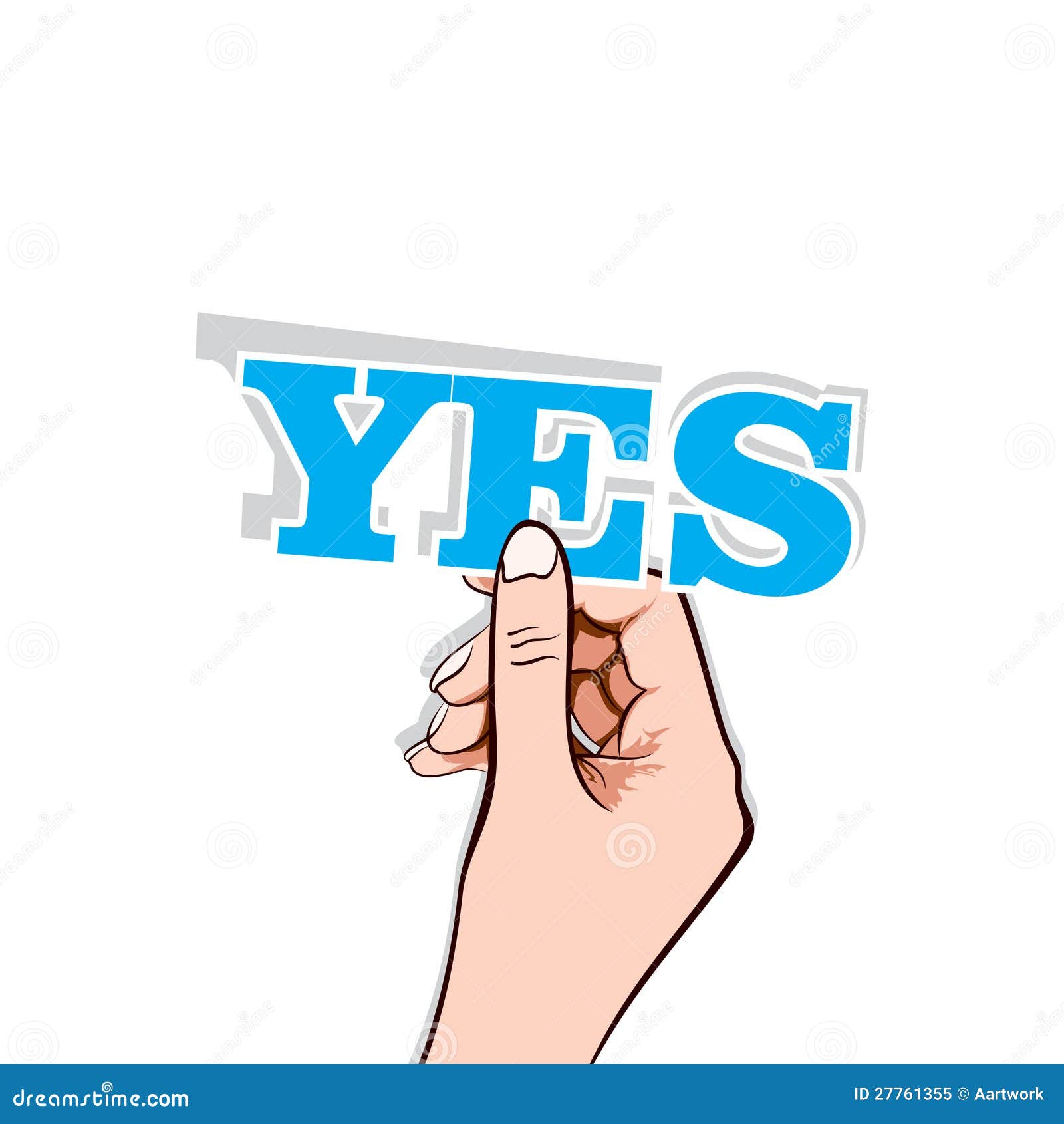Yes Text With Hand Royalty Free Stock Photo Image 27761355