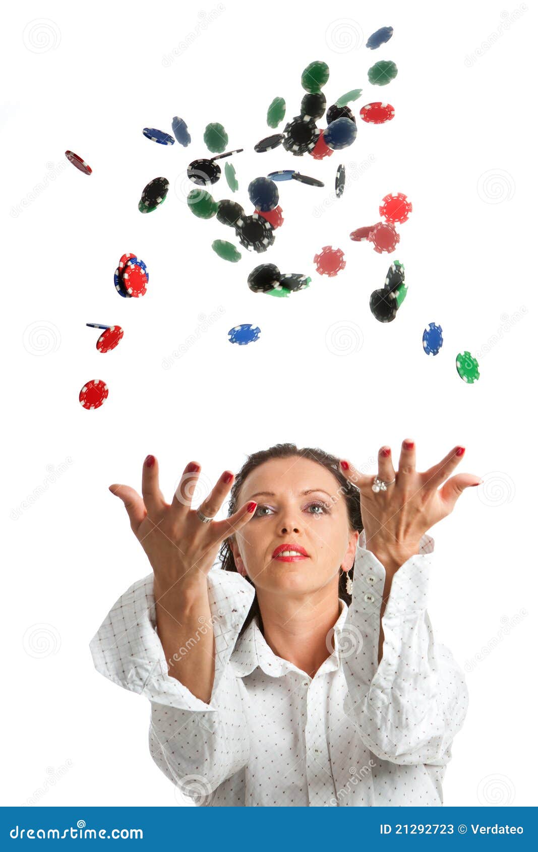 Girl poker chips