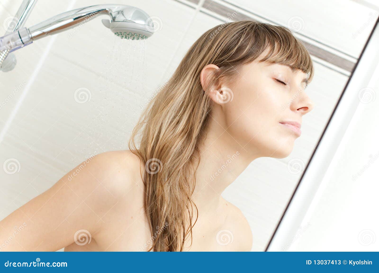 Young Girl Taking Shower 