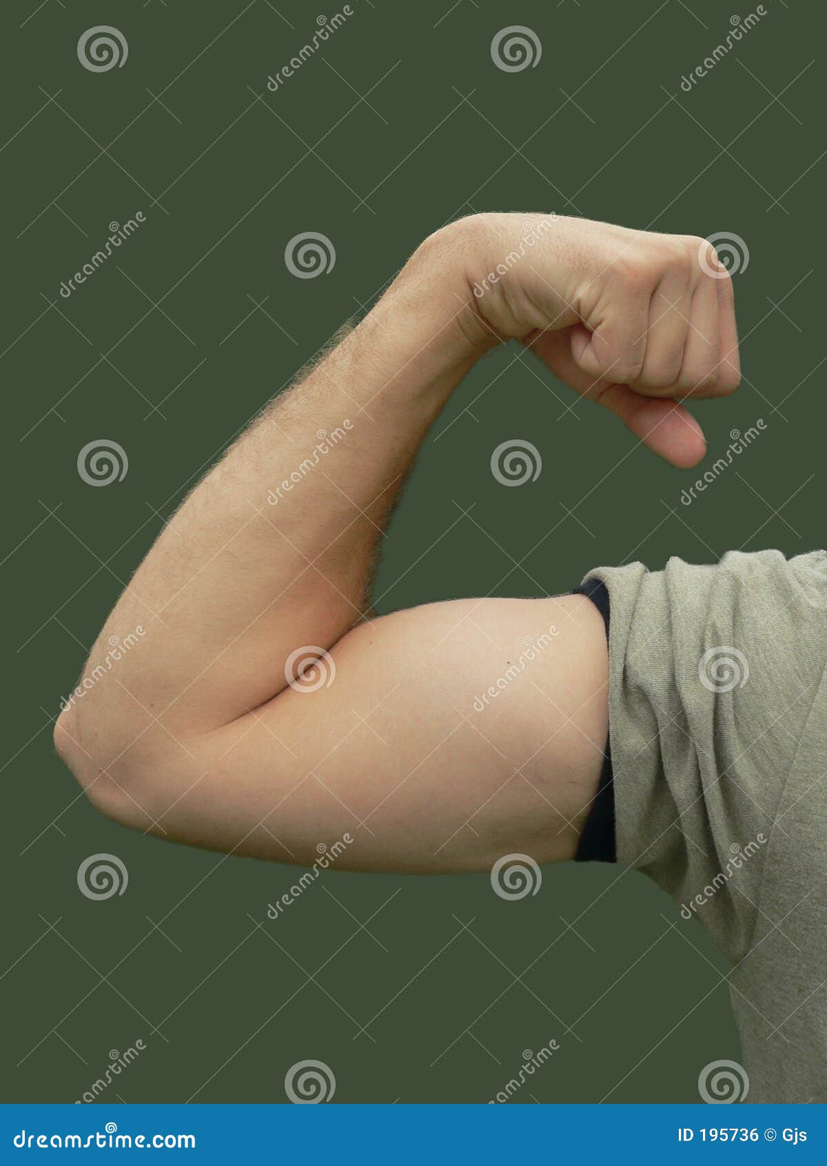 Young man flexing bicep muscle, isolated on solid background. Young man flexing bicep muscle, isolated on solid background.