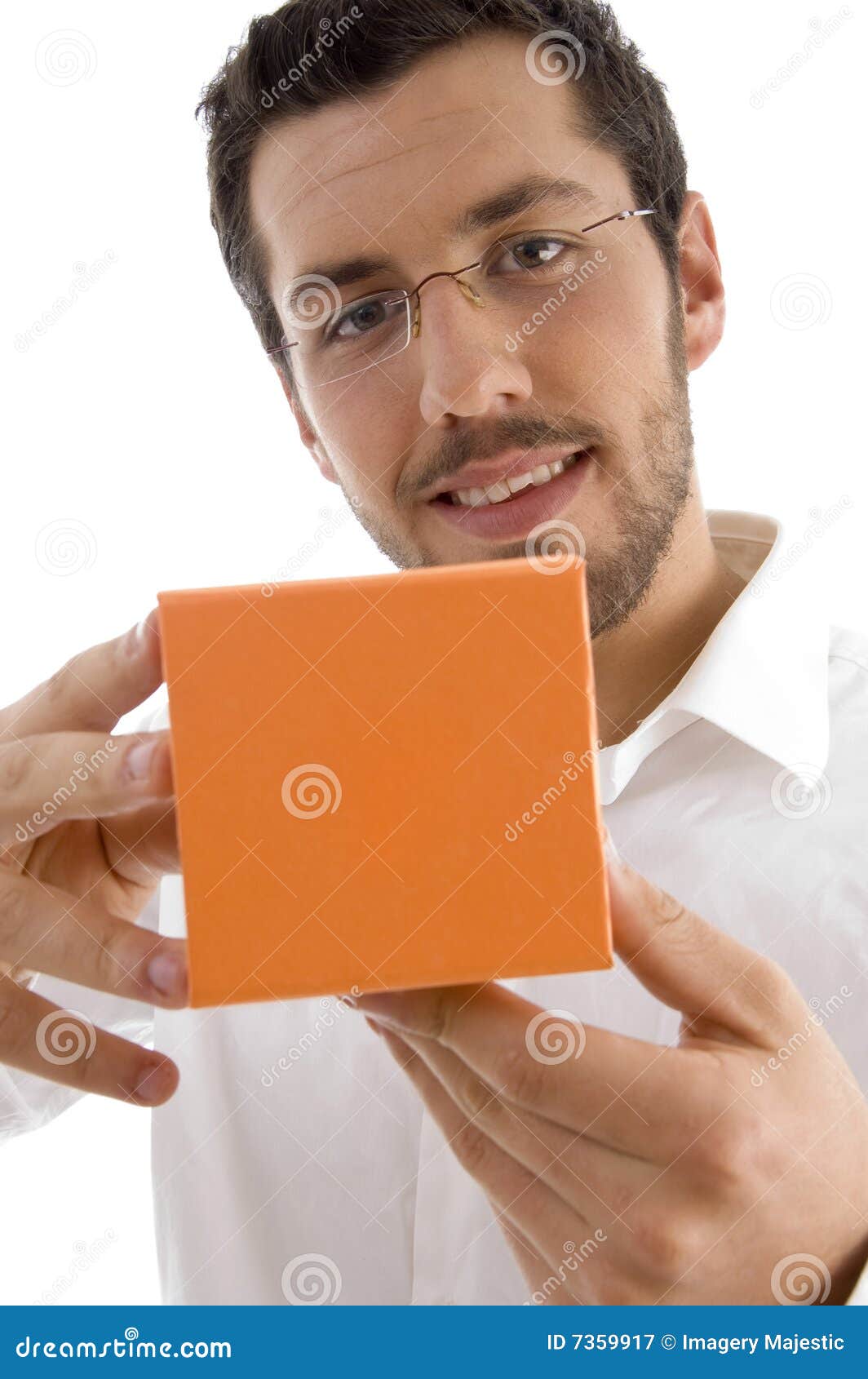 Young man showing jewellery box - young-man-showing-jewellery-box-7359917