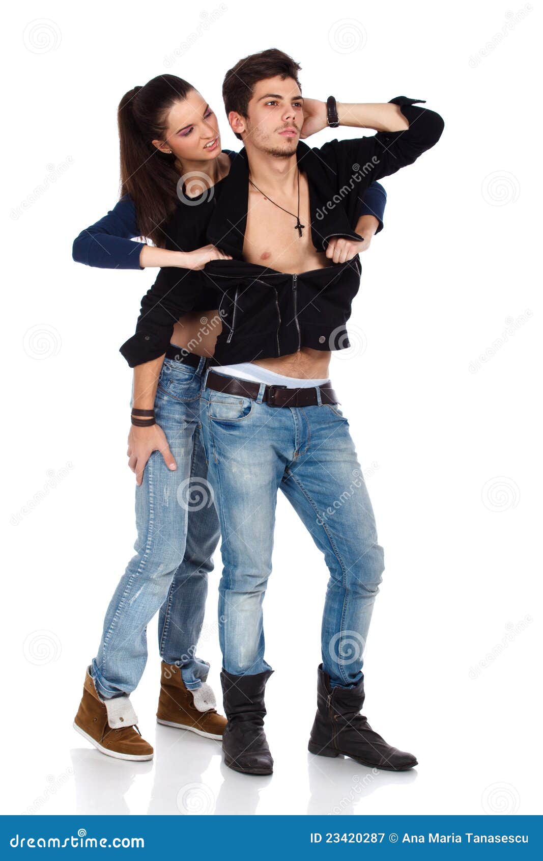 Aleesha+Young+Shirt+Ripping Passionate young couple. Sexy women ripping her boyfriend shirt off ...