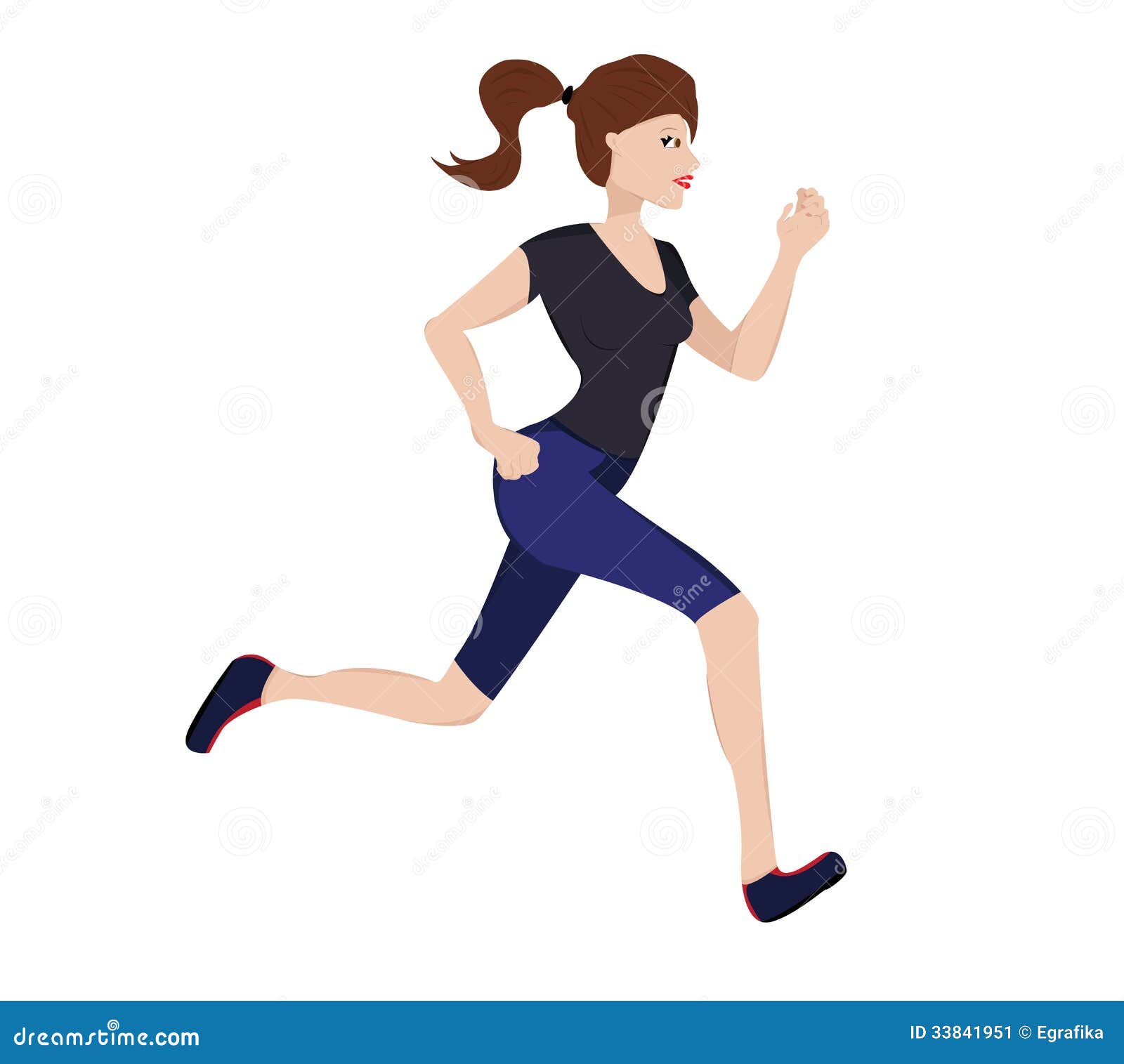 clipart girl jogging - photo #39