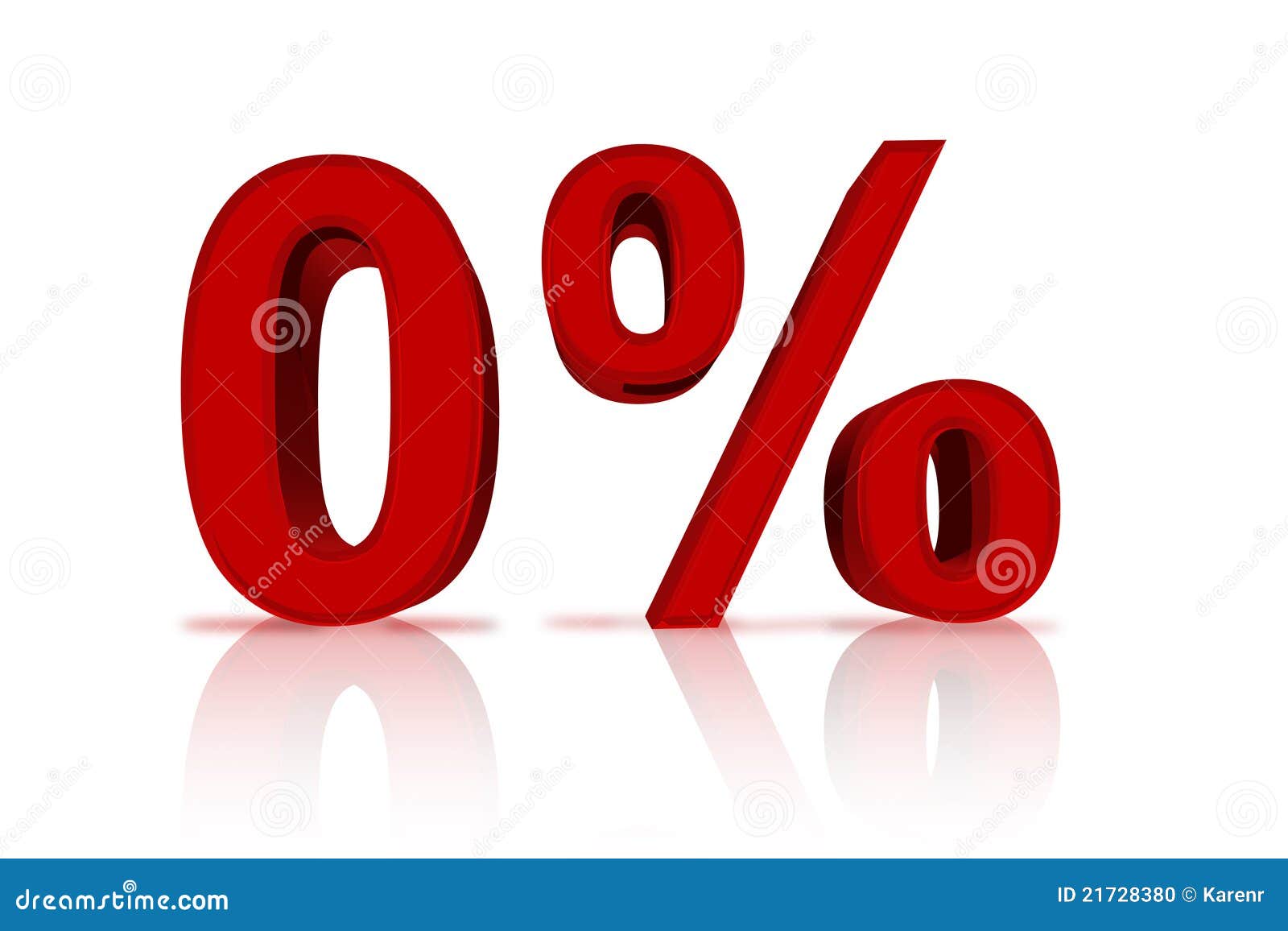 Zero Percent Financing Stock Photo Image 21728380