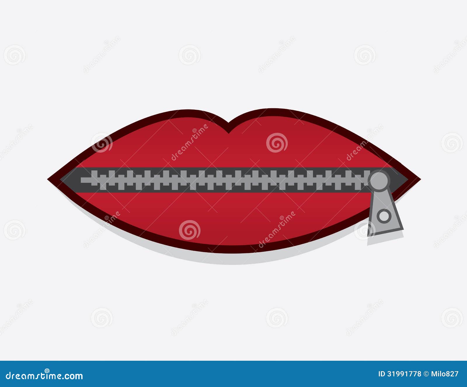 clip art zipped lips - photo #30