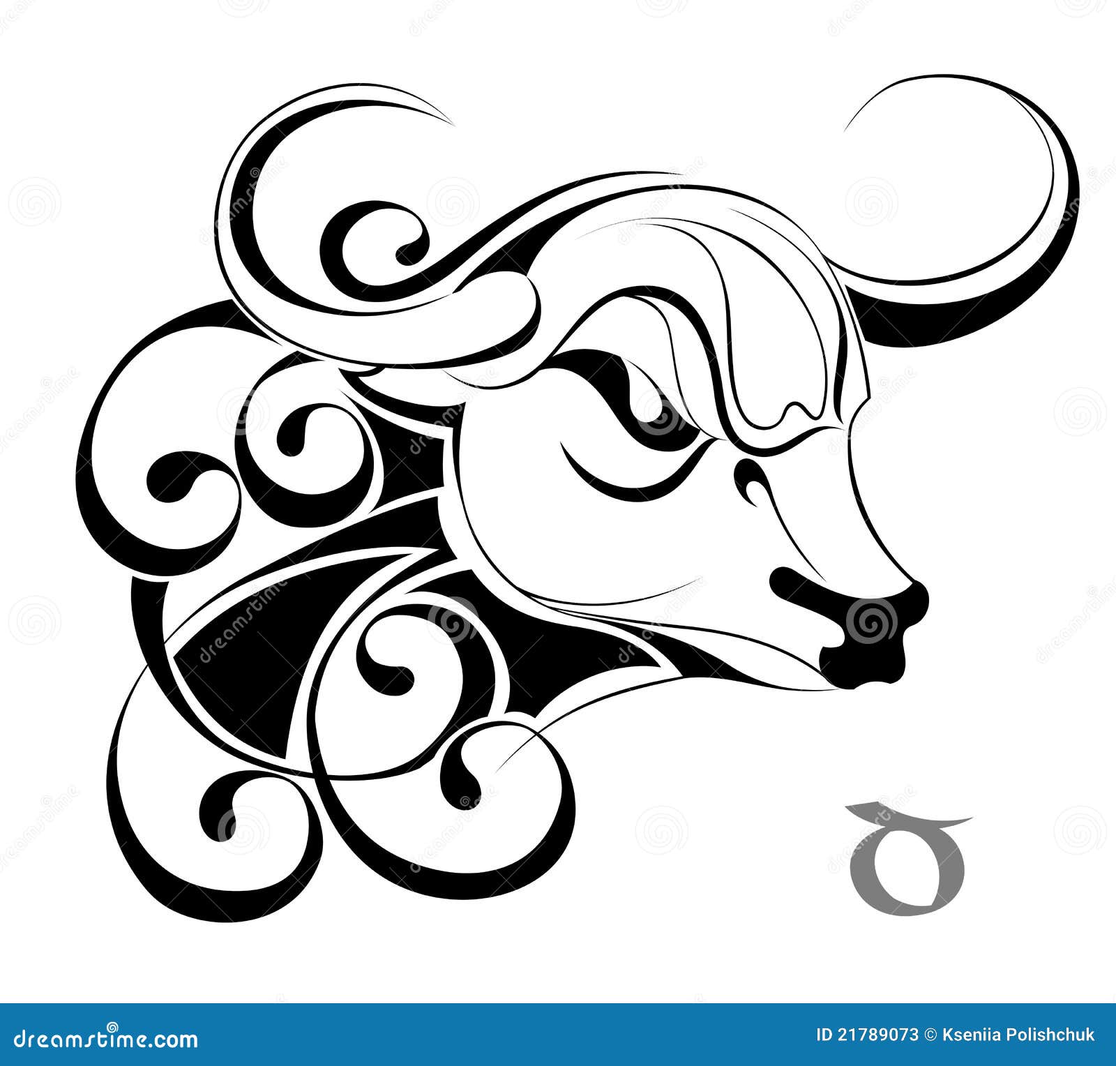 Taurus Zodiac Sign Tattoo Design