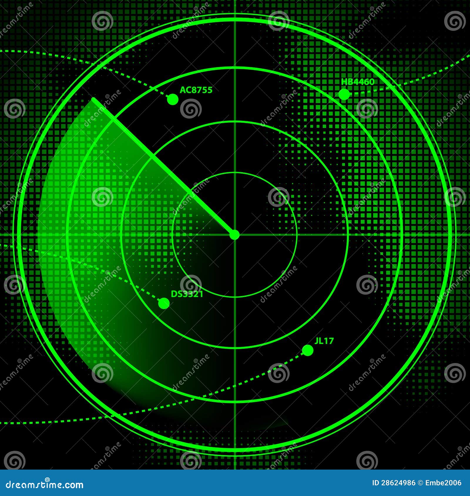 Écran Radar Image libre de droits Image 28624986