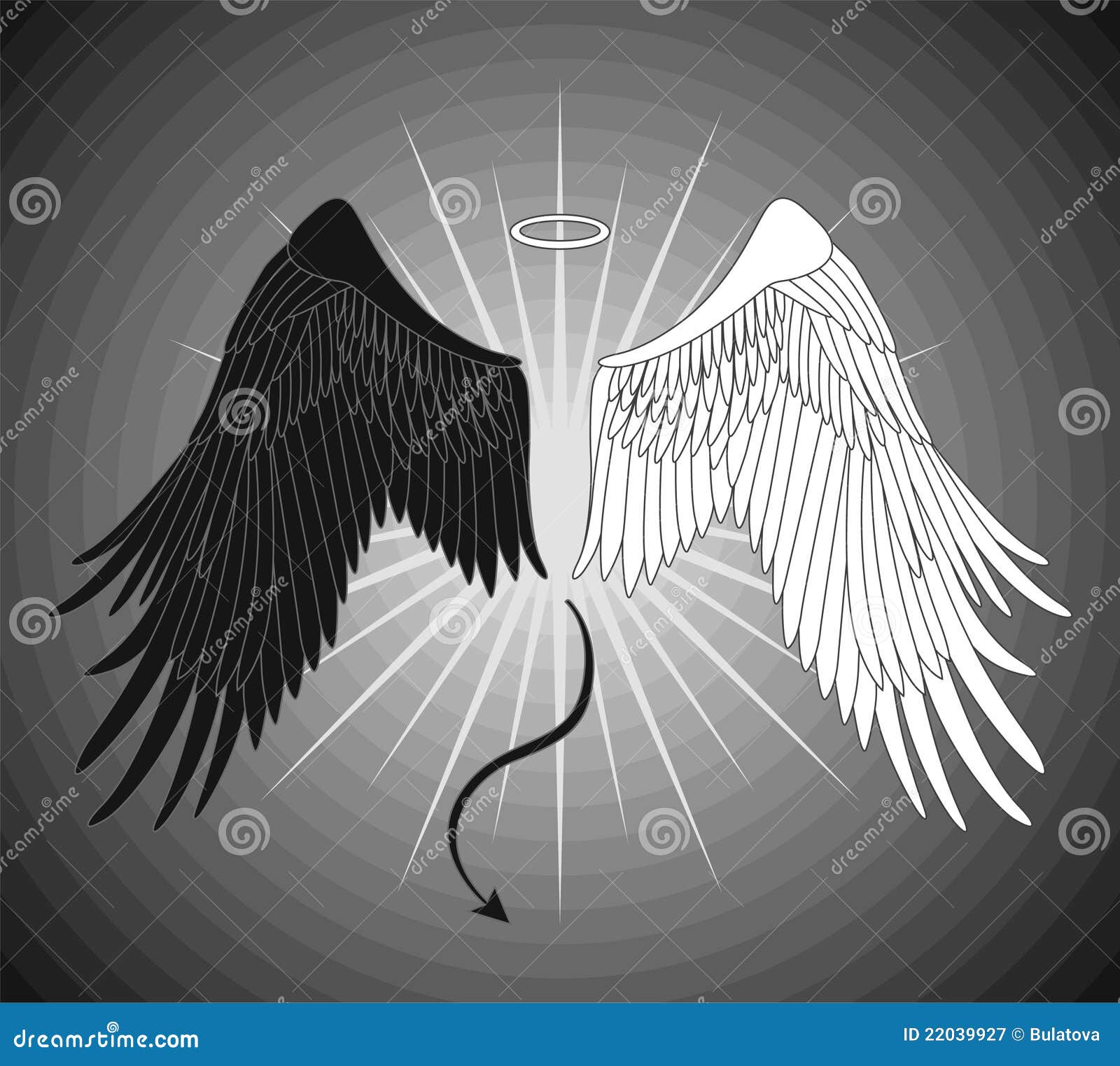 天使与魔鬼的装饰元素 天使翅膀和光环 向量例证. 插画 包括有 化妆舞会, 当事人, 例证, 图标, 晚上 - 157695520