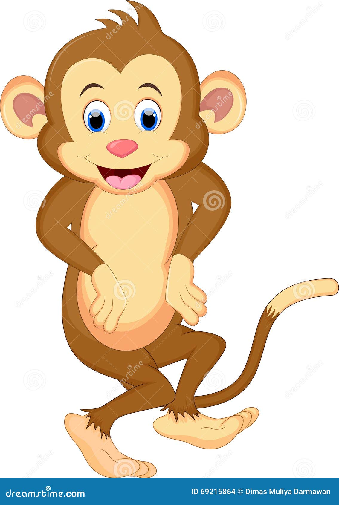库存例证: 猴子动画片跳舞