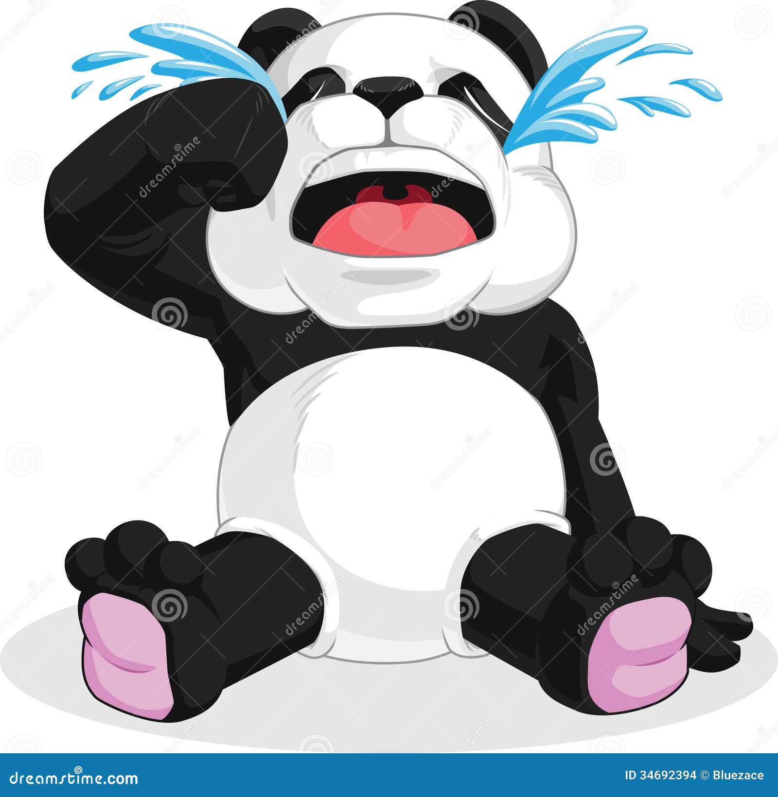 熊猫哭泣抱枕表情包表情设计图片-图行天下素材网