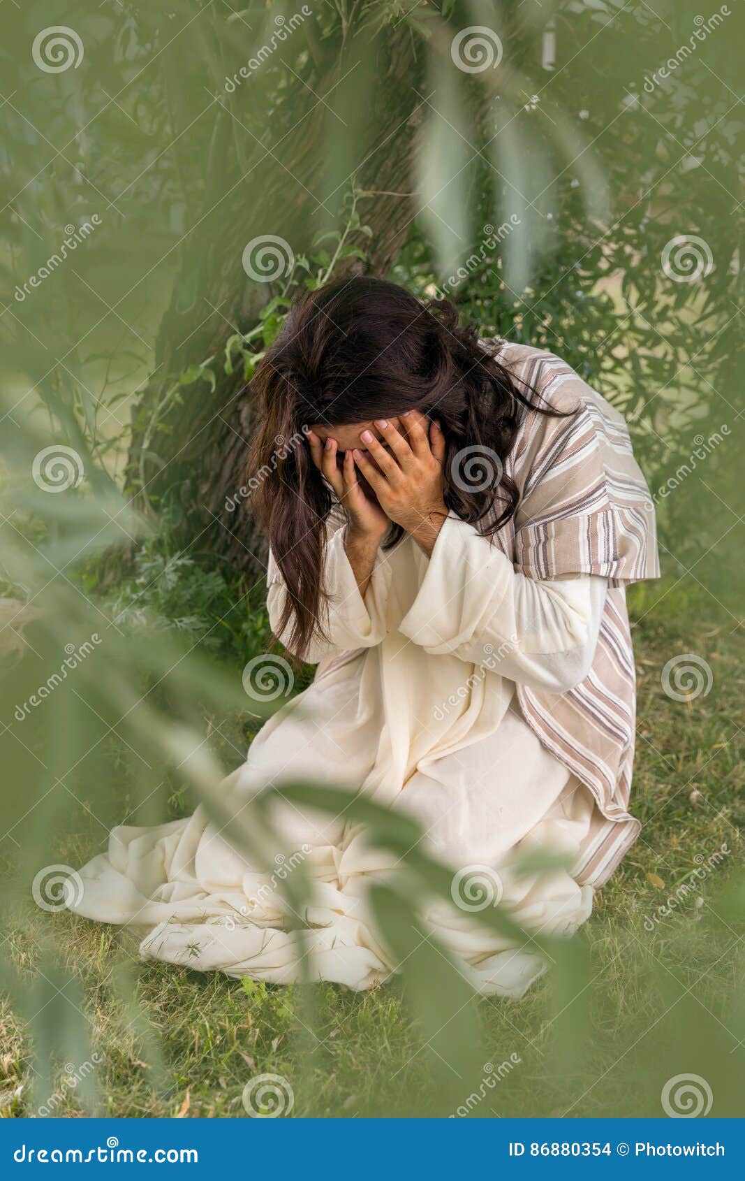 图片 包括有 的恶化, 书目, 绝望, 在十字架上钉死, gethsemane