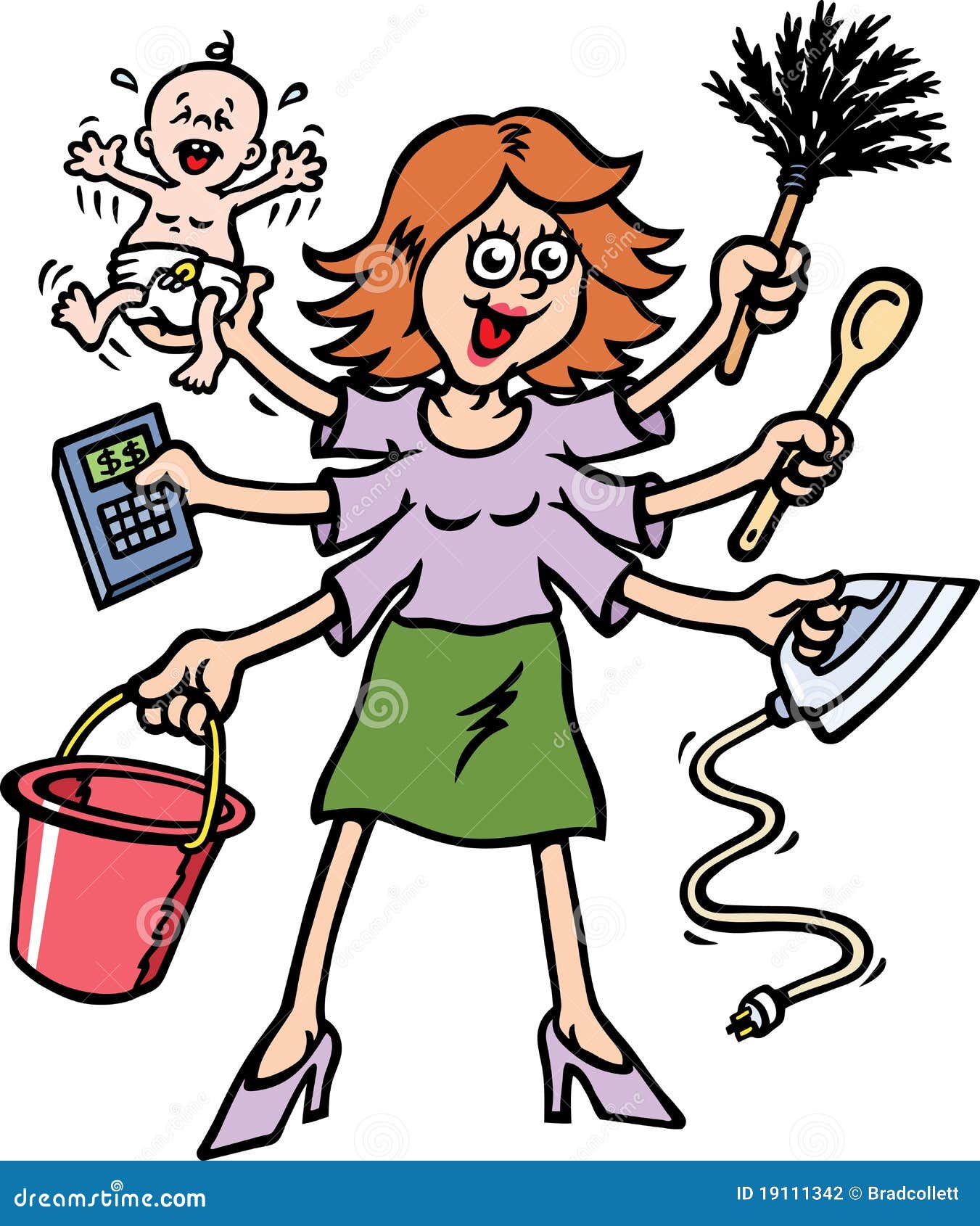 图库摄影: 繁忙的妈咪