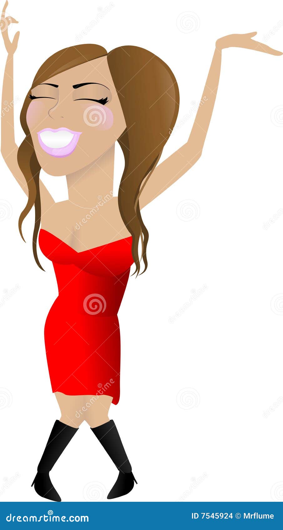 航空跳舞现有量有她的例证晚上性感的妇女的舞女.