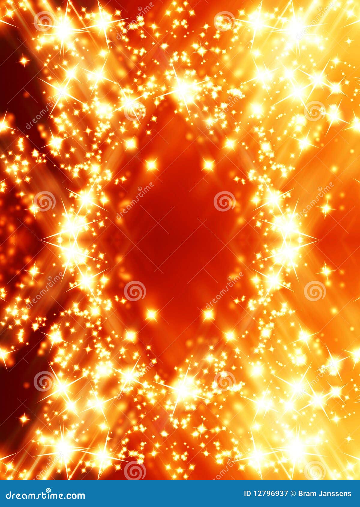 在一个红色背景的闪烁和闪闪发光.