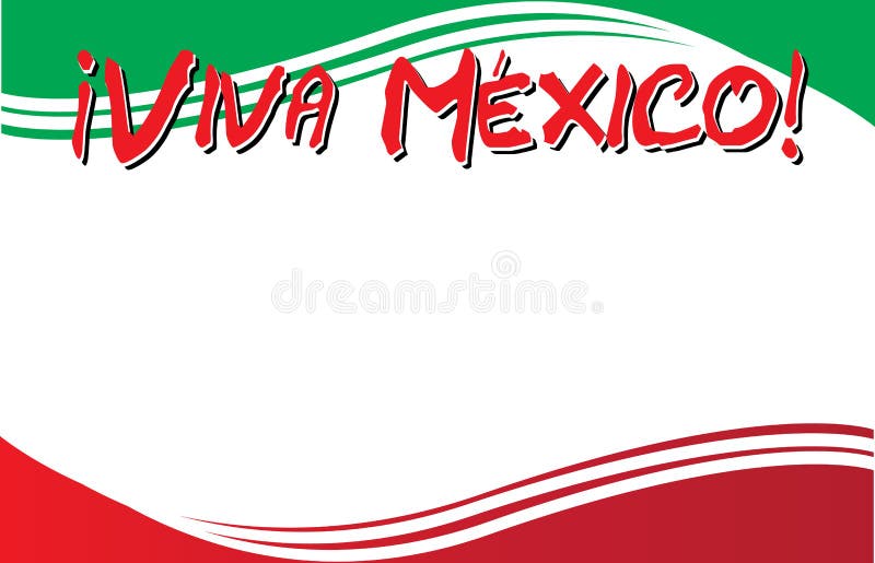 Viva Mexico! Postal Con El Fondo De La Bandera Mexicana Ilustración del  Vector - Ilustración de fiestas, unido: 107338857