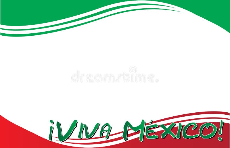 Viva Mexico! Postal Con La Bandera Mexicana Stock de ilustración -  Ilustración de indicador, libre: 107338841