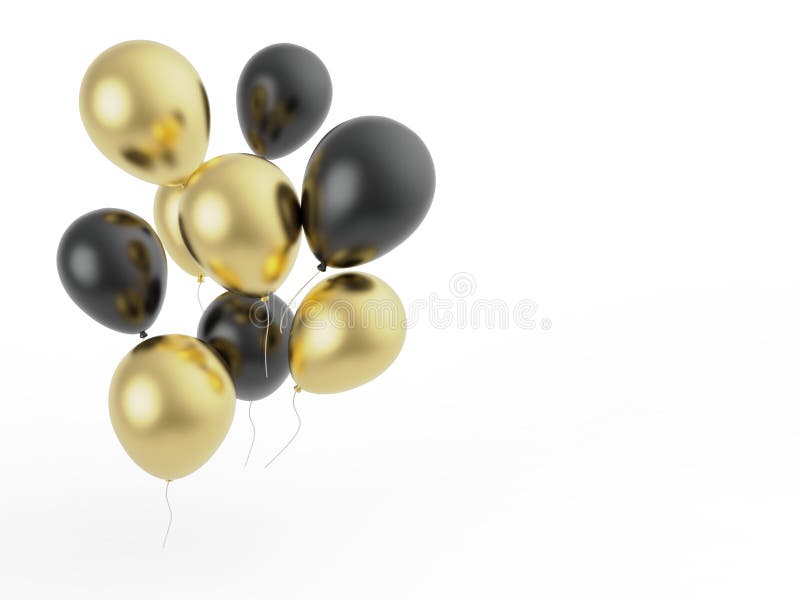 Globos negros y dorados png imágenes