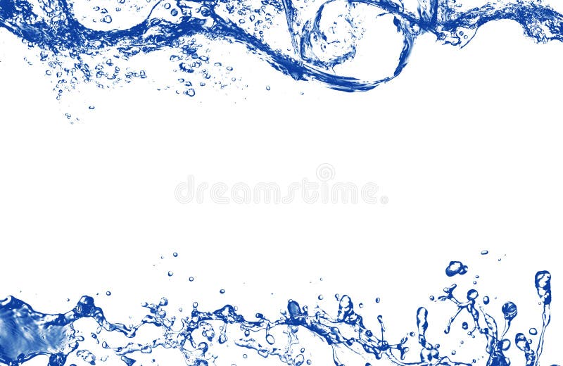 Água De Espirro Azul Abstrata Como A Moldura Para Retrato Foto de ...