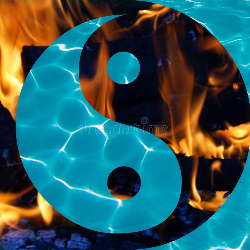 Fogo e água - conceito yin yang - símbolo tao fotos, imagens de © rfphoto  #81539246