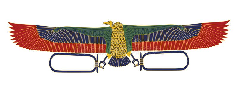 Águila egipcia stock de ilustración. Ilustración de buitre - 5508880