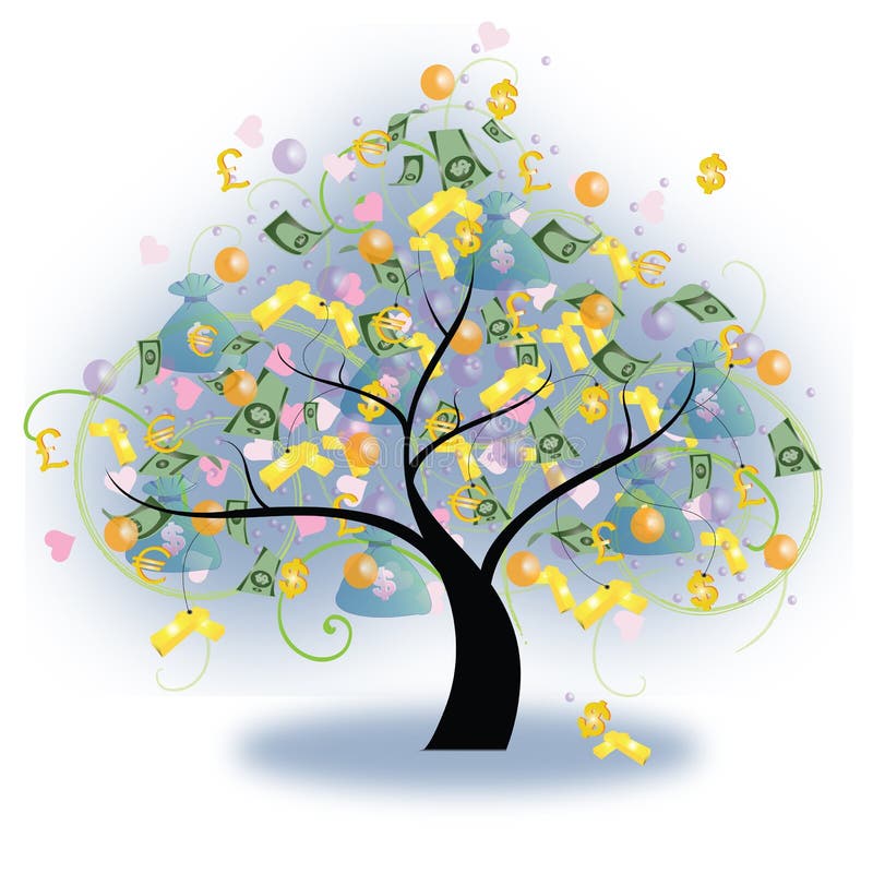 Árbol de la abundancia ilustración del vector. Ilustración de idea - 24461638 Árbol de la abundancia ilustración del vector. Ilustración de idea - 24461638