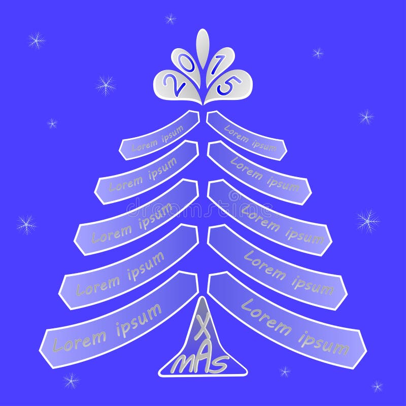 Árvore De Natal Com Espaço Para Escrever Desejos Ilustração do Vetor -  Ilustração de alegre, postcard: 46787910
