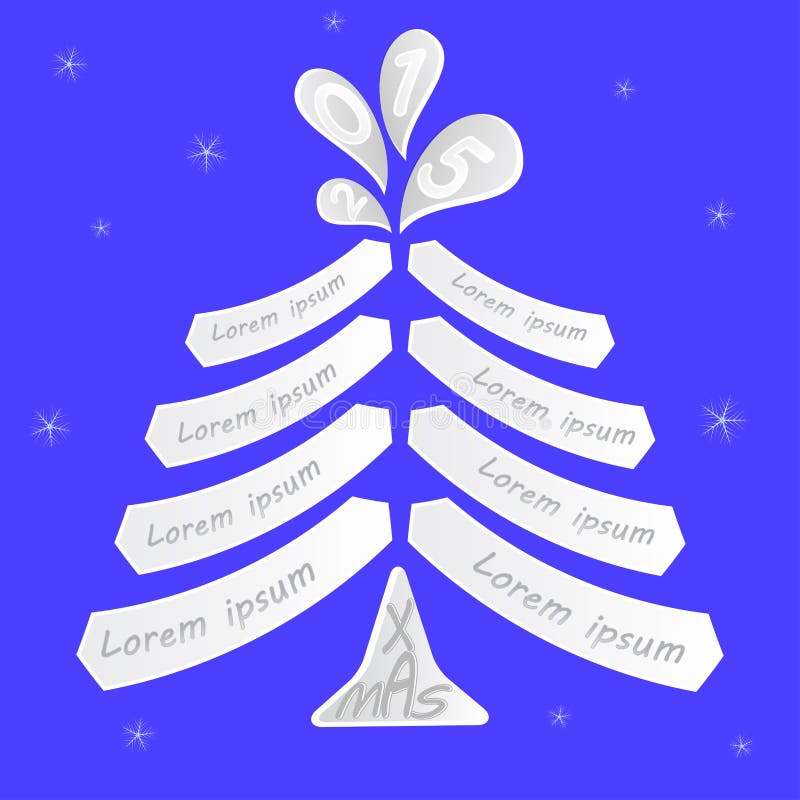 Árvore De Natal Com Espaço Para Escrever Desejos Ilustração do Vetor -  Ilustração de alegre, postcard: 46787910