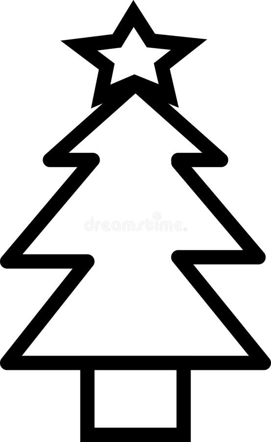 Árvore De Natal Com Estrela No Pico Ilustração do Vetor - Ilustração de  santa, natal: 159570521