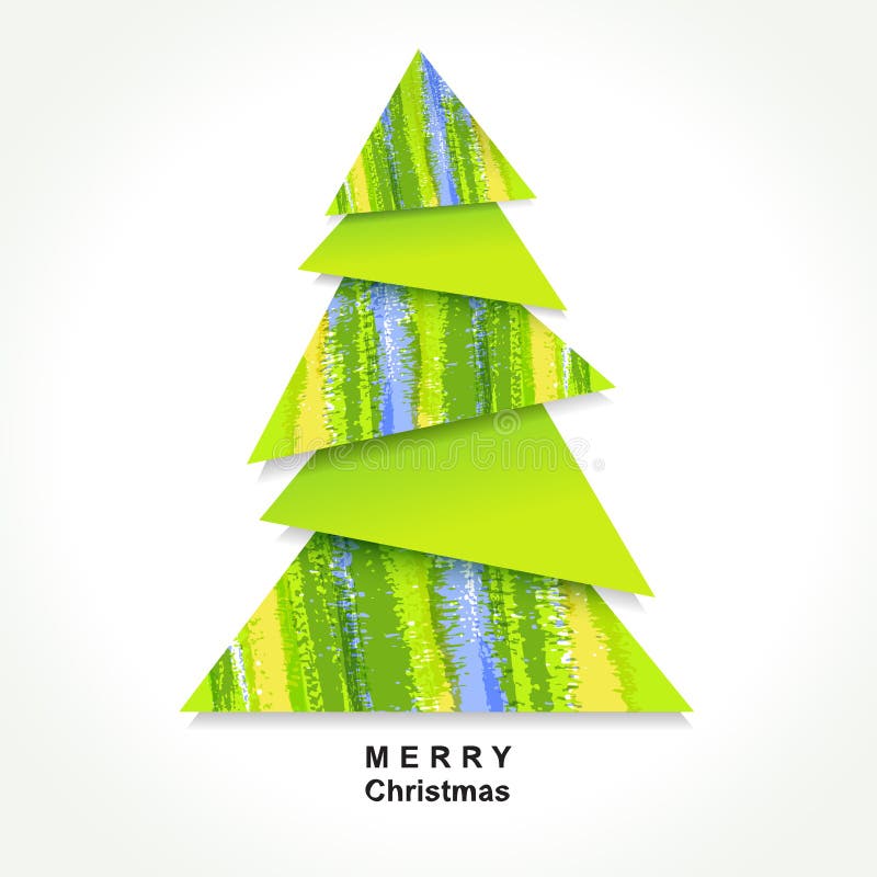 Árvore de Natal de Origami ilustração do vetor. Ilustração de origami -  21472999