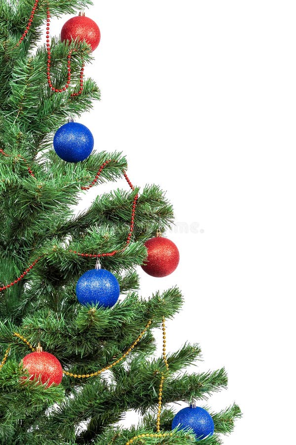 Árvore De Natal Decorada Com As Bolas Azuis E Vermelhas Imagem de Stock - Imagem de branco, fita: 60762639 Árvore De Natal Decorada Com As Bolas Azuis E Vermelhas Imagem de Stock - Imagem de branco, fita: 60762639