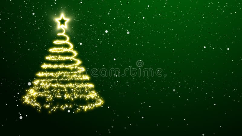 Árvore De Natal Dourada Em Um Fundo Verde Imagem de Stock - Imagem de  bitmap, espiral: 76240143