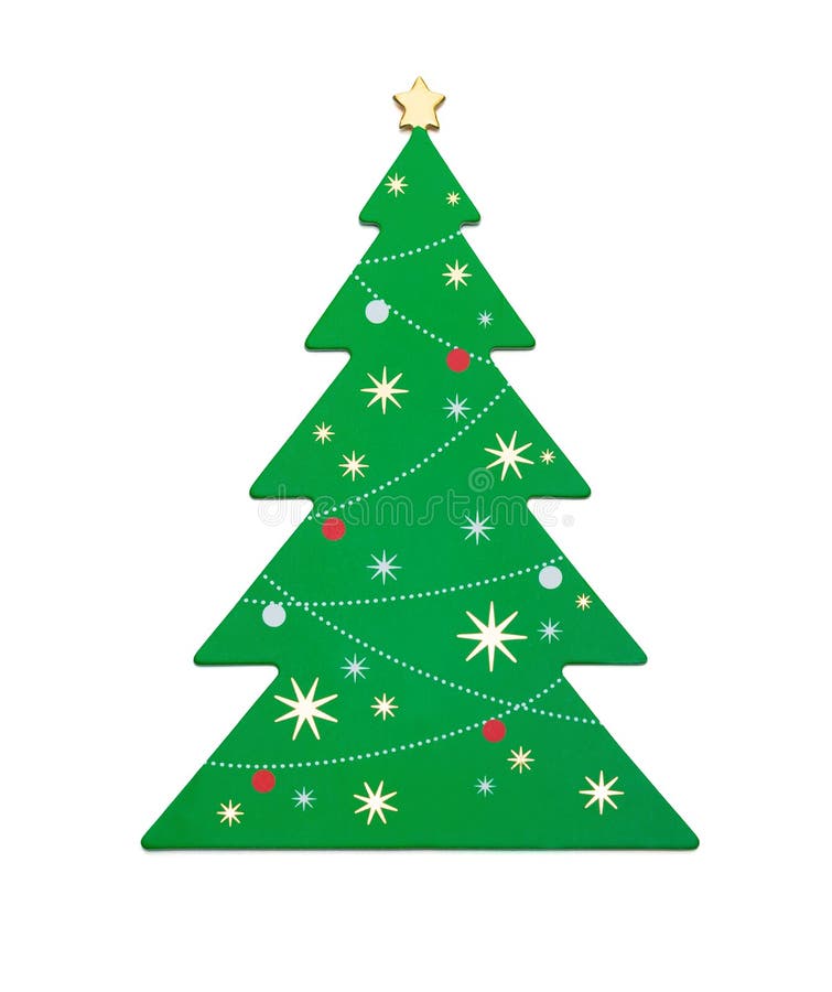 Árvore De Natal Verde Lisa No Fundo Branco Com Trajeto De Grampeamento  Imagem de Stock - Imagem de feriado, recorte: 102343921