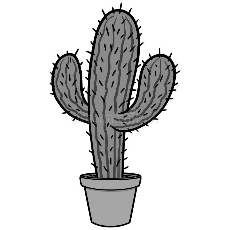 Estilo De Desenho Animado Do ícone Do Cactus Ilustração do Vetor -  Ilustração de objeto, nave: 181700609