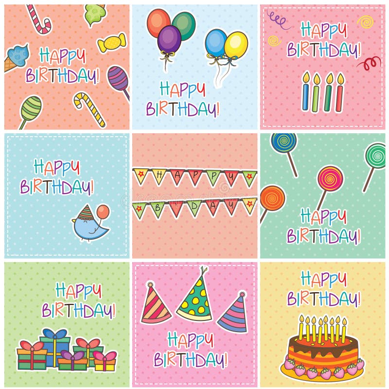 Banner with Happy Birthday stock vector. Illustration of color - 21185557